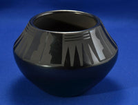 San Ildefonso Pueblo Pottery Jar By Maria Martinez;  "Maria  + Santana"