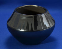 San Ildefonso Pueblo Pottery Jar By Maria Martinez;  "Maria  + Santana"