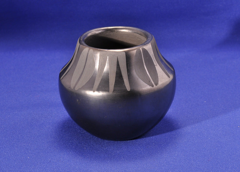 Gunmetal Pottery Jar by Santana and Adam Martinez