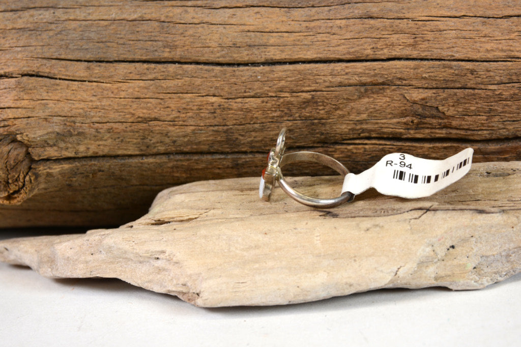 Zuni Sterling Silver and Inlay Angel Ring