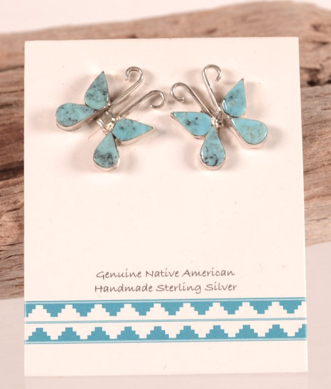 Navajo Sterling Silver Butterfly Earrings