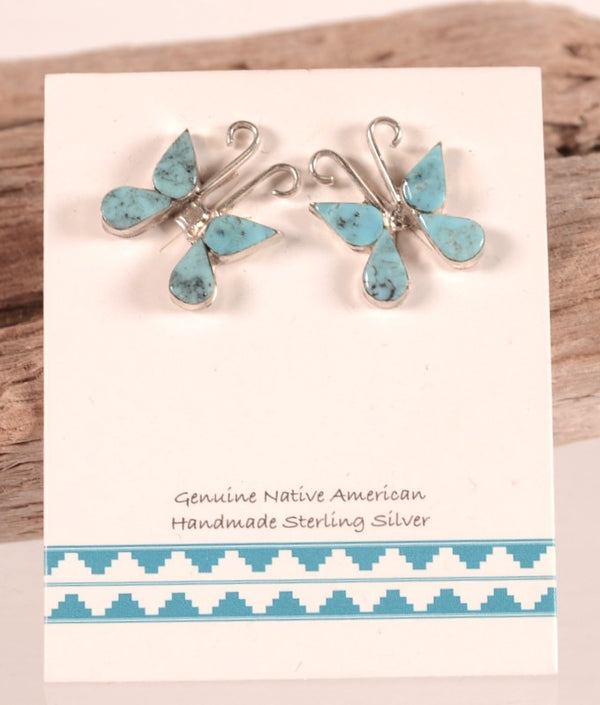 Navajo Sterling Silver Butterfly Earrings