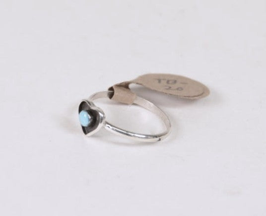 Navajo Ring Neha Heart with Turquoise Size 6