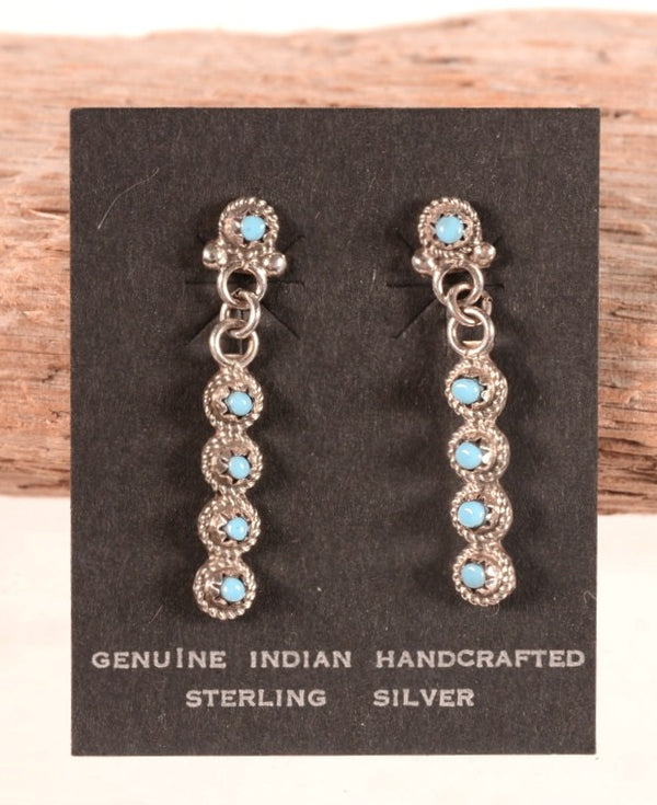 Navajo Sterling Silver Post Earrings By Michael Gichachue