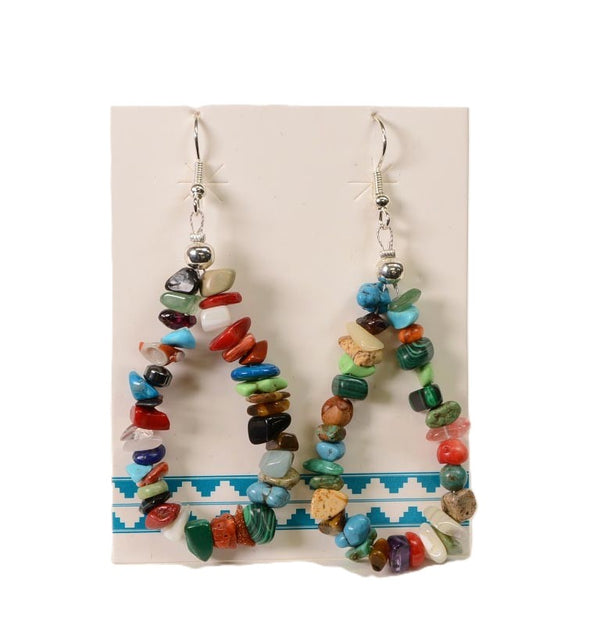 French Hook Multi-Stone Teardrop Shape Earrings By Naomi Garcia