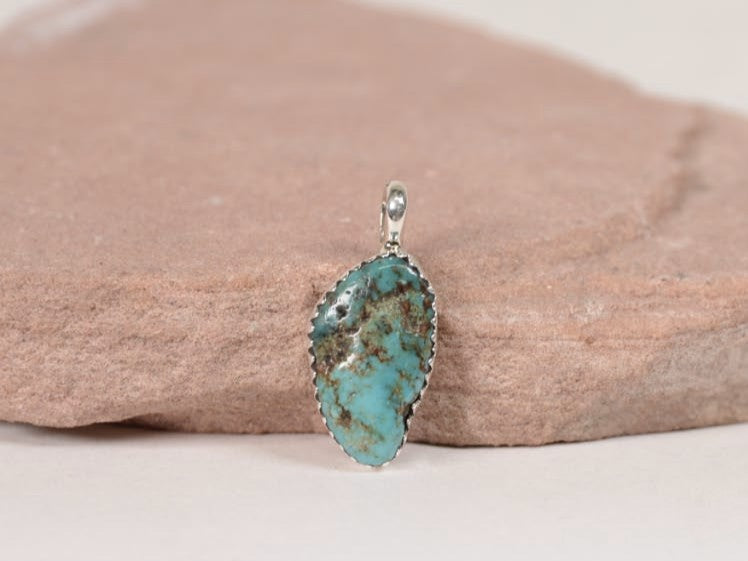 Navajo Turquoise Pendant by Dorothy Yazzie