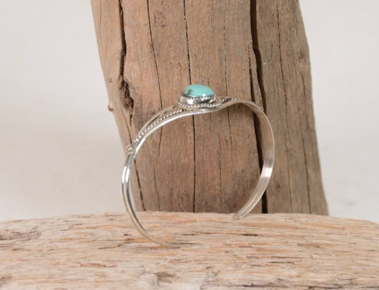 Navajo Sterling Silver Bracelet By Esther White