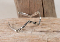 Navajo Sterling Silver V Bracelet By Tyrone Castillo