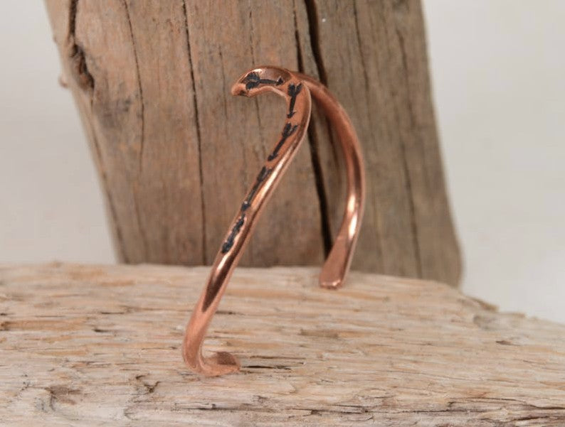 Navajo Copper Bracelet with Arrows