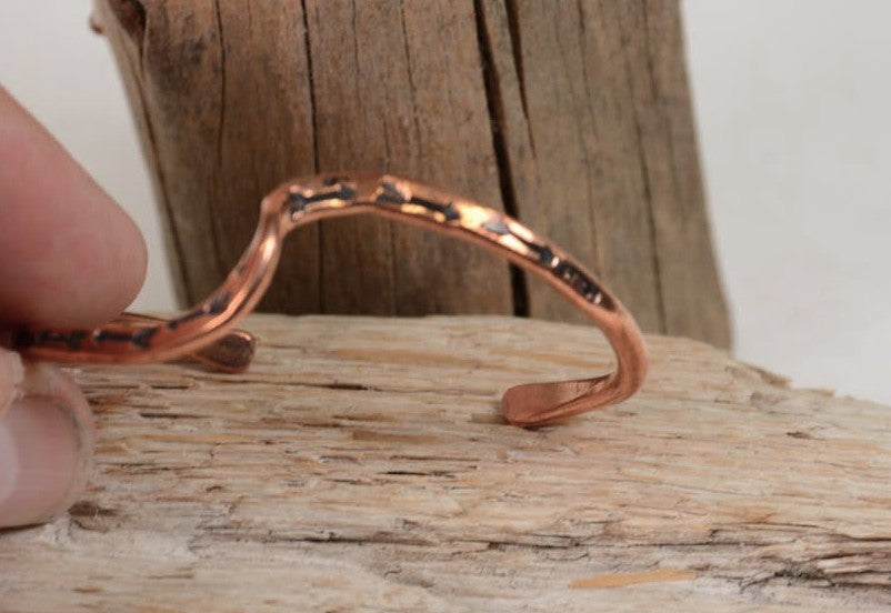 Navajo Copper Bracelet with Arrows
