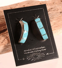 Navajo Sterling Silver Earrings By Resina Konista