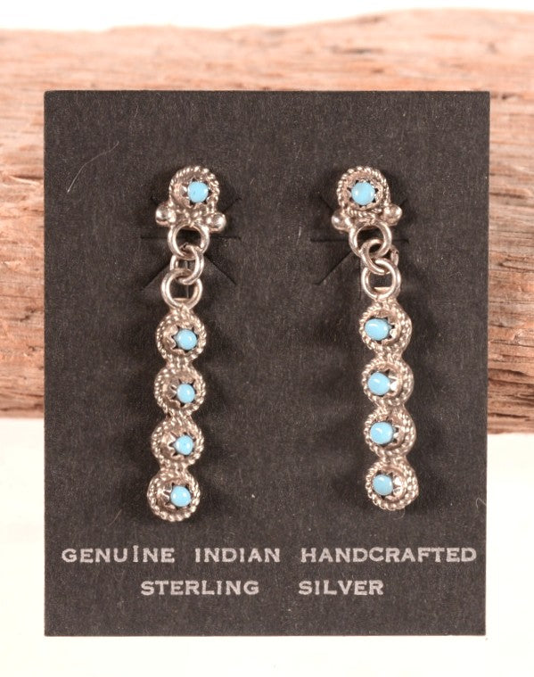 Navajo Sterling Silver Post Earrings by Michael Gichachue