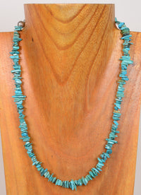 Navajo Turquoise Necklace with 8 Silver Beads by Naomi Garcia