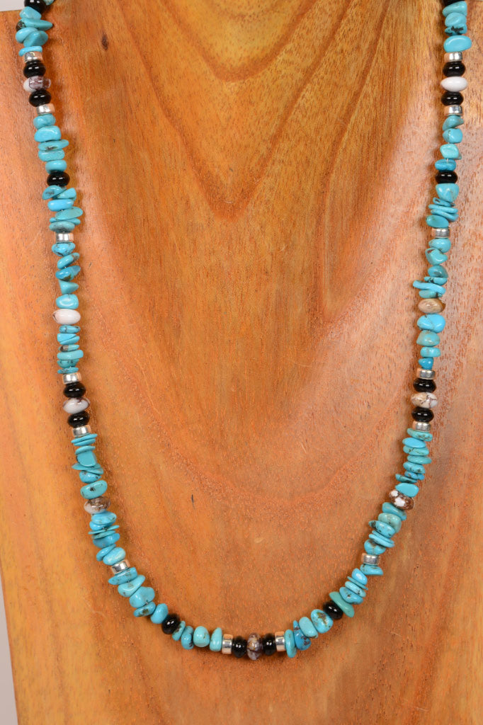 Navajo Turquoise and mixed stone/beads Necklace by Shania Dooline
