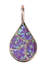 Navajo Sterling Silver Opal Pendant By Delorna Lahi