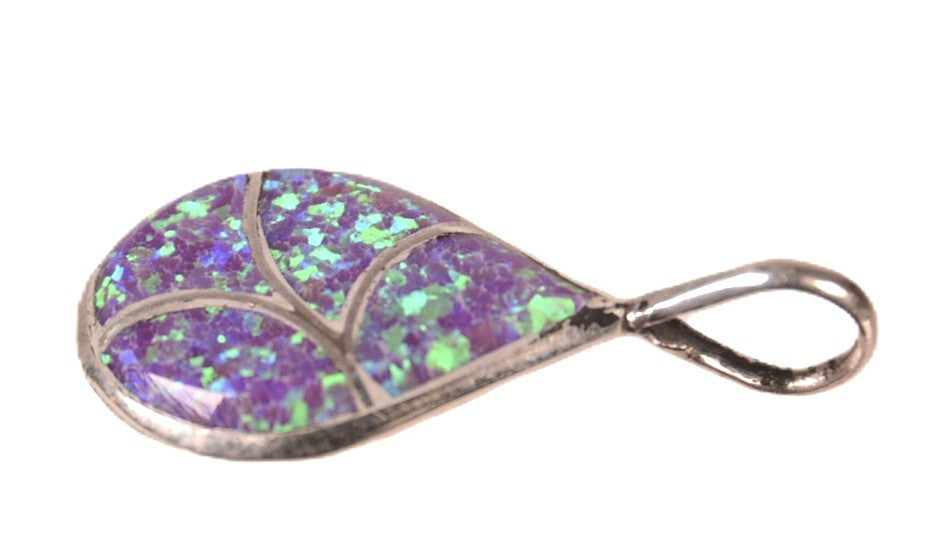 Navajo Sterling Silver Opal Pendant By Delorna Lahi
