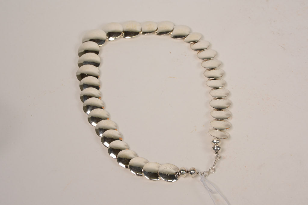 Fine Navajo Jewelry / Necklace Silver by Ina Nez Alawajo