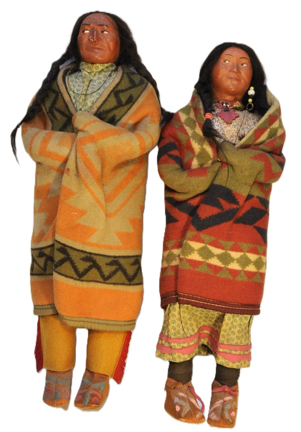 Pair of  Large 20" Skookum Dolls