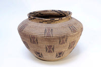 Antique Kawaiisu Indian Polychrome Bottleneck Basket