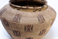 Antique Kawaiisu Indian Polychrome Bottleneck Basket