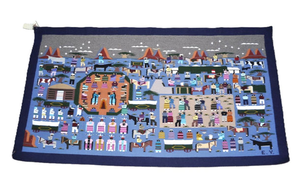 Large and Elaborate Navajo Pictorial Rug By Ellen Yazzie of Chinle, AZ