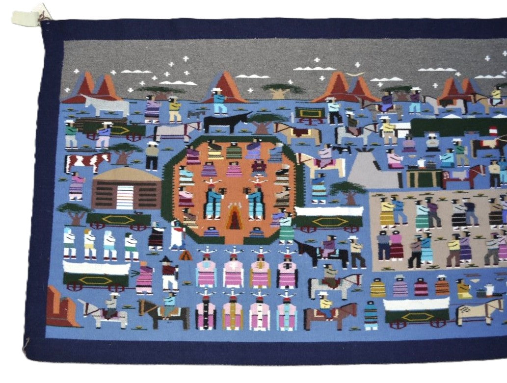 Large and Elaborate Navajo Pictorial Rug By Ellen Yazzie of Chinle, AZ