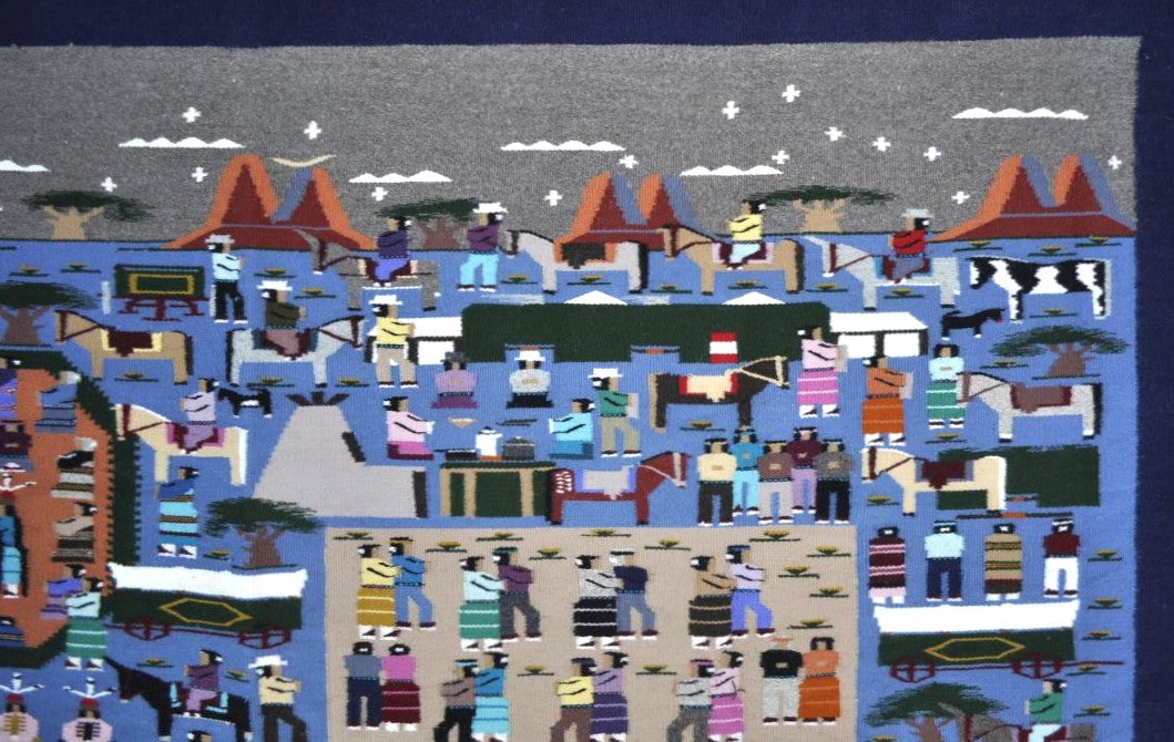 Large and Elaborate Navajo Pictorial Rug By Ellen Yazzie of Chinle, AZ