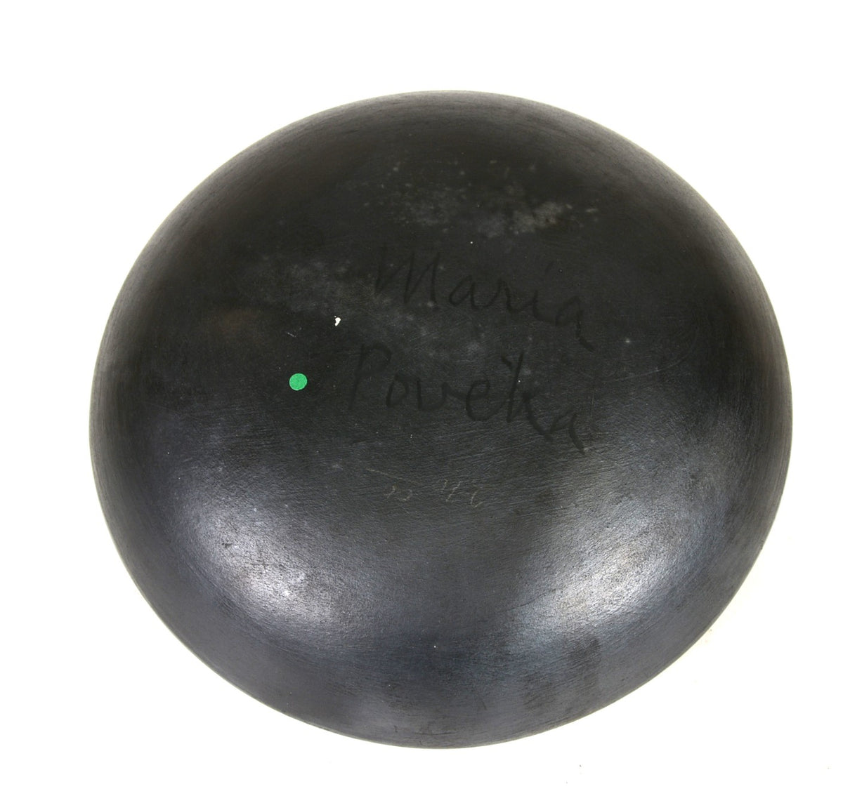 San Ildefonso Gunmetal Finish Open Bowl by Maria Martinez