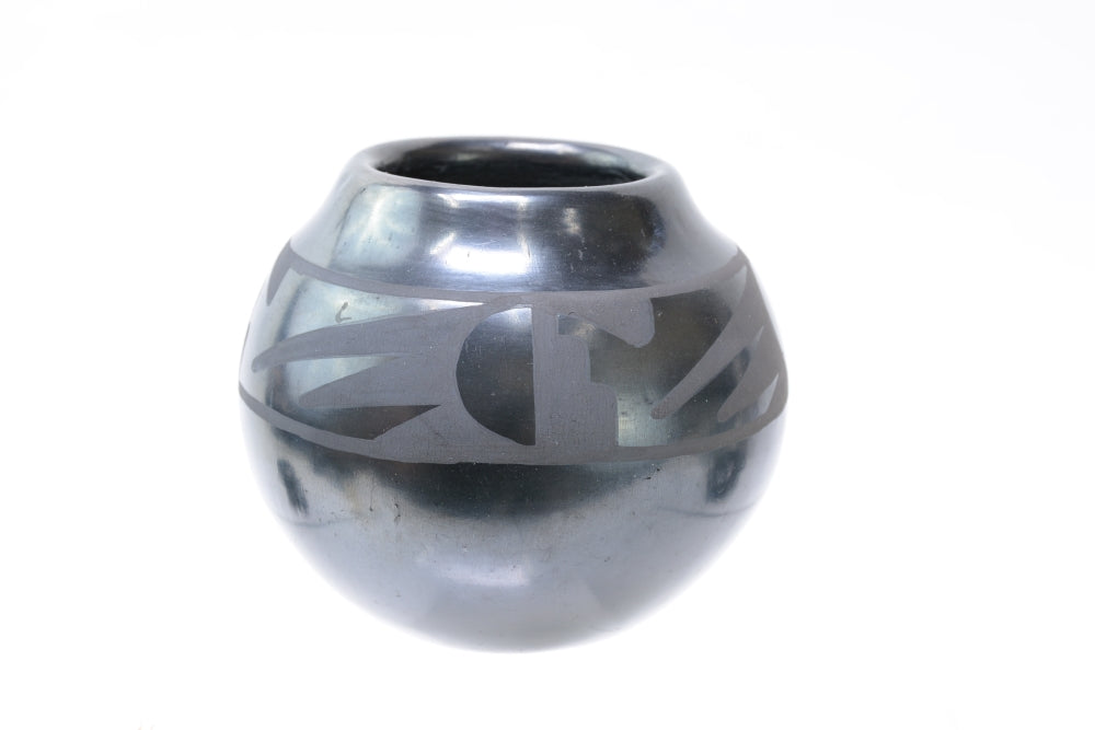 San Ildephonso Pueblo Fine Pottery Jar By Santana and Adam