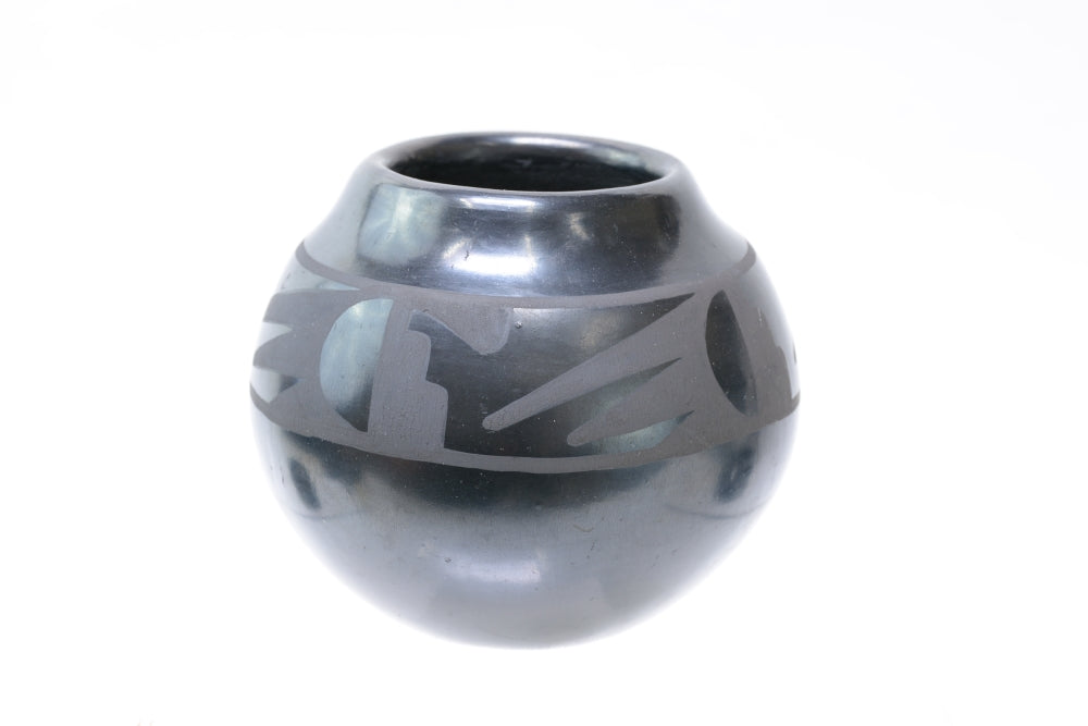 San Ildephonso Pueblo Fine Pottery Jar By Santana and Adam