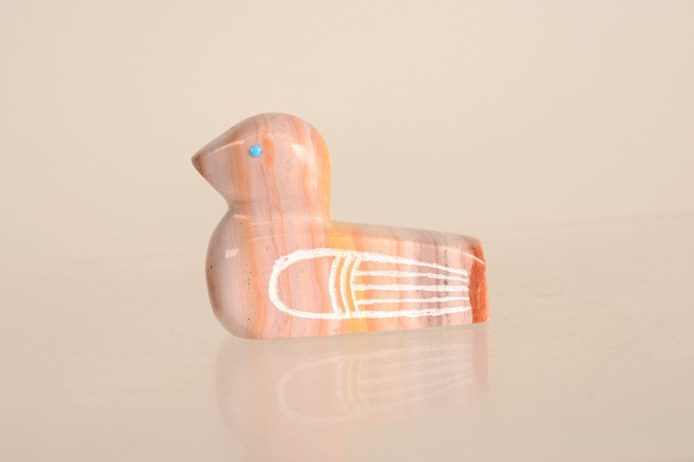 Zuni Bird Fetish: With inset Turquoise Eyes by Georgette Quam & Reynold Lunasee