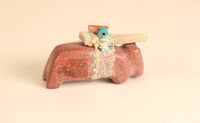 Vintage Zuni Bear Fetish Red Pipestone with Arrowhead bundle