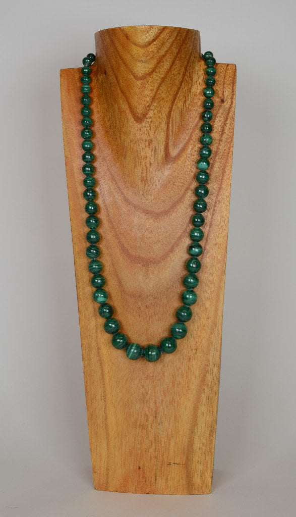 Navajo or Santo Domingo Malachite Stone Beads Necklace