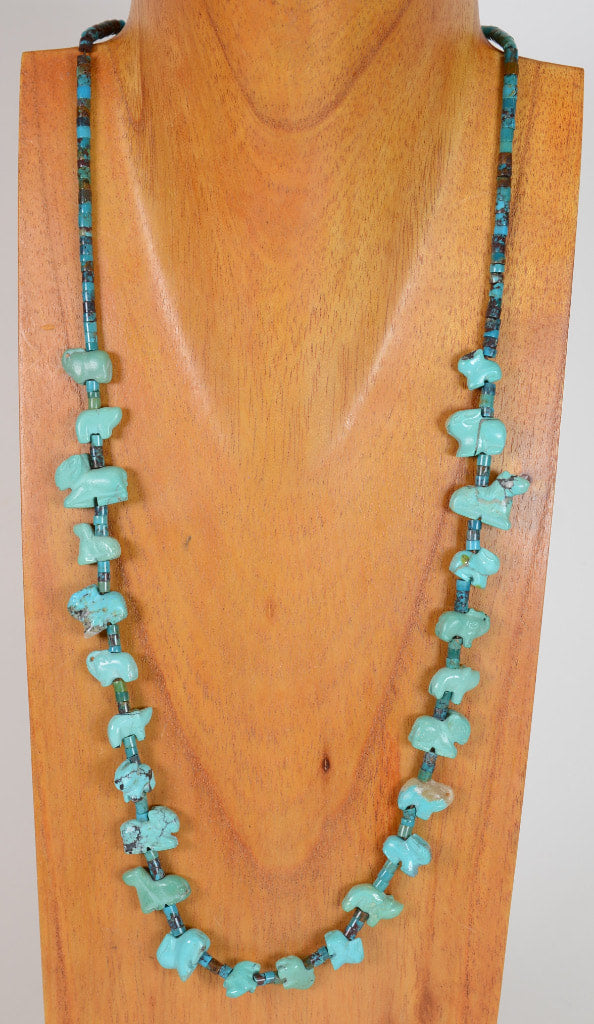 Zuni Turquoise Fetish Necklace