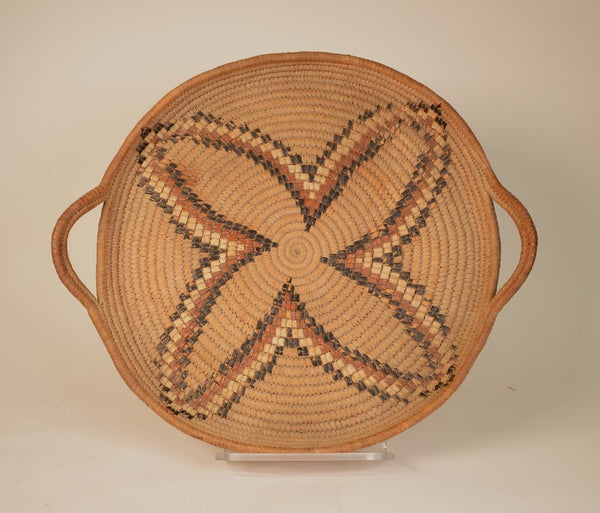 Thompson River Salish Round Basket Tray with handles