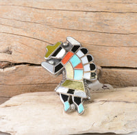 Zuni Rainbow Dancer Ring Size 6.5 "Shetima"