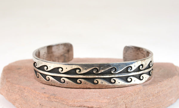 Hopi Sterling Silver Overlay Bracelet