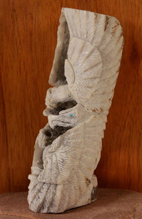 Zuni Double Eagle Antler Fetish Jerrold Lahaleon