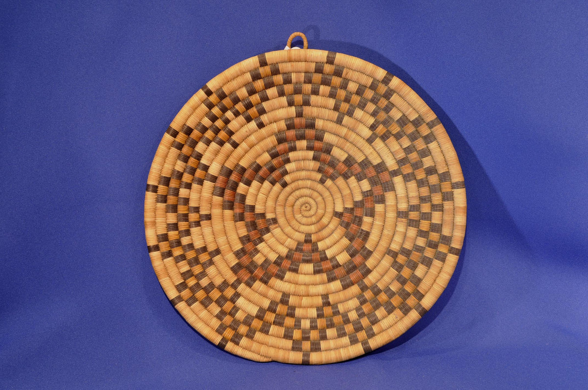 Hopi coiled star basket