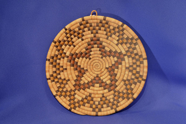 Hopi coiled star basket