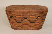 Large lidded oval Basket, Thompson River, BC