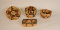 Four Hopi Coiled Baskets