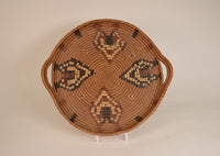 Handsome Antique Salish Basket Tray with Handles; Thompson River
