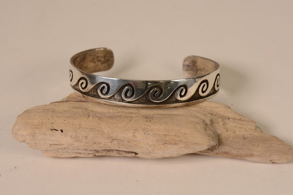 Hopi Sterling Silver Overlay Bracelet