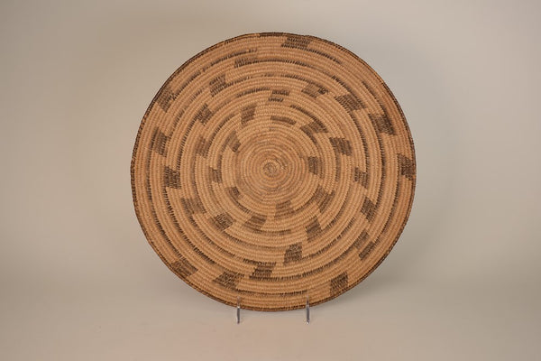 Fine Pima (Akimel O'odham) Winnowing Basket; Whirlwind motif