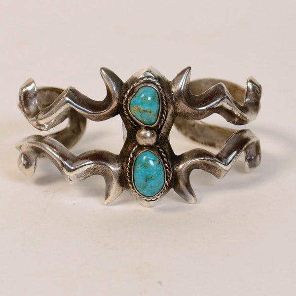Navajo Heavy Sand Cast Cuff Bracelet