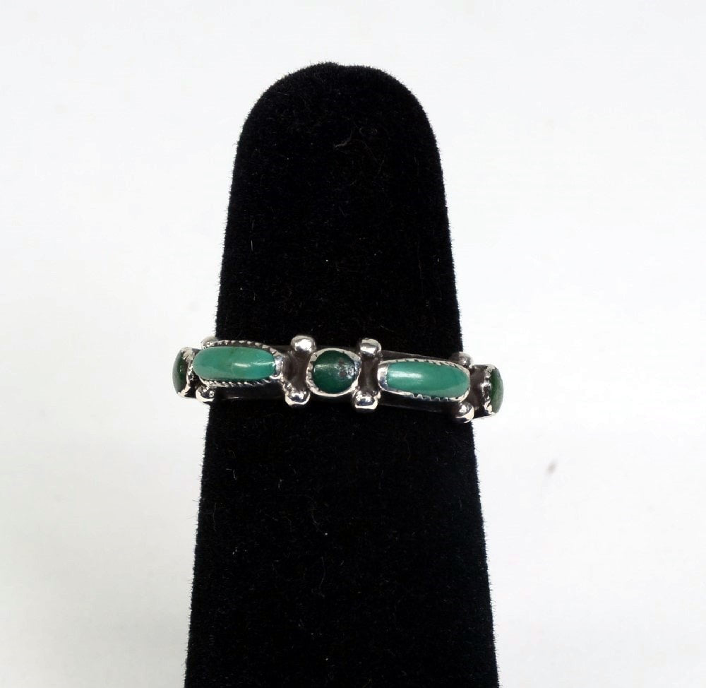 Zuni 5 Dot-Dash Turquoise Ring 6