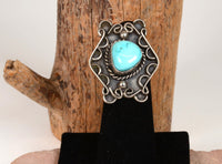 Navajo Ring Sterling Silver and Turquoise Size: 5