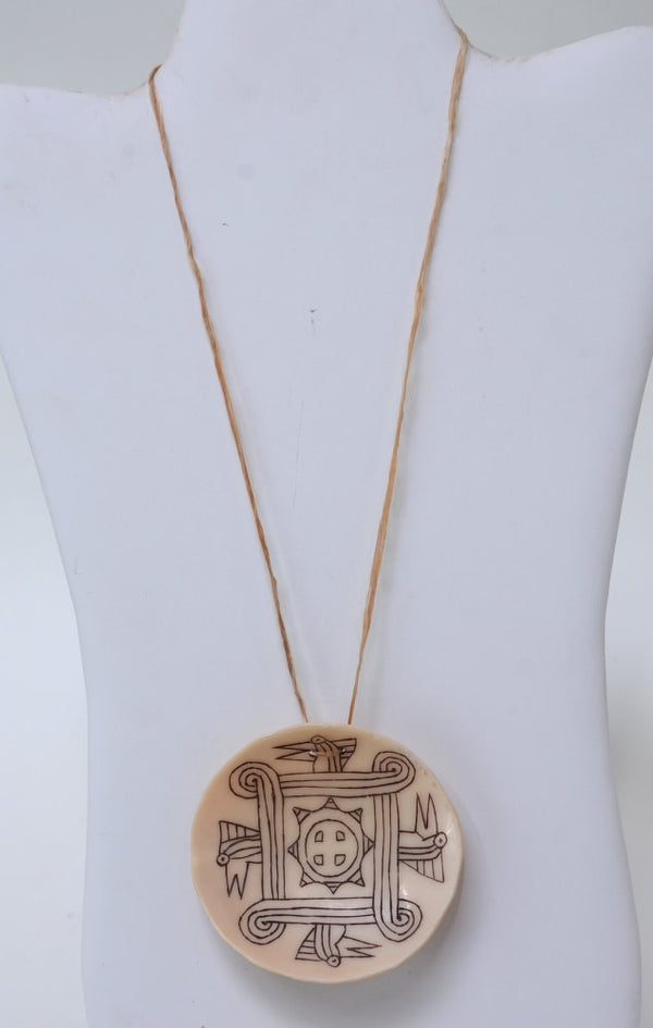 Native Necklace: Creek/Cherokee; Modern Mississippian Gorget Style necklace