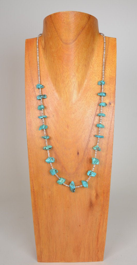 Nugget Turquoise Necklace and Heishi Beads